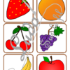 Recto-verso - fruits et légumes - 30 cartes recto-verso - jeu progressif - mémoire, observation, rapidité - à télécharger et à imprimer - Printemps - lslf