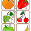 Recto-verso - fruits et légumes - 30 cartes recto-verso - jeu progressif - mémoire, observation, rapidité - à télécharger et à imprimer - Printemps - lslf