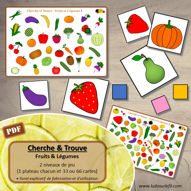 Cherche et Trouve - Fruits & Légumes - Ludo Sur Le Fil