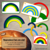 Ce fichier à télécharger et à imprimer permet de fabriquer un jeu de logique et de reproduction d'un modèle sur le thème de l'arc-en-ciel. Il propose : 36 pièces Arc-en-ciel, 56 défis de difficulté progressive partagés en 4 niveaux : Niveau 1 : 8 défis avec 3 arcs de 3 couleurs différentes (9 pièces), Niveau 2 : 8 défis avec 4 arcs de 4 couleurs différentes (16 pièces), Niveau 3 : 16 défis avec 5 arcs de 5 couleurs différentes (25 pièces), Niveau 4 : 24 défis avec les 6 arcs de 6 couleurs (36 pièces). Il est composé de 3 pages explicatives sur la fabrication et l'utilisation, 10 pages de jeu à imprimer et une proposition de dos pour les cartes Défis. Vous trouverez d'autres jeux sur le thème de la météo ici.
