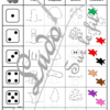 Je lance le dé, je dessine - Kit automne - hérissons, bottes, champignons, feuilles mortes, parapluie - dessin et graphisme - constellations dé et chiffre - à télécharger - à imprimer - lslf