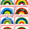 Reproduis l'arc-en-ciel : jeu de logique et de reproduction de modèle - météo et ciel - 36 pièces et 56 défis difficulté progressive - à télécharger et à imprimer - atelier maternelle et élémentaire - travail couleurs et taille- lslf