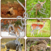Jeu du zoom - Animaux de la forêt et des campagnes - Cartes classifiées à associer aux détails - Loupe - Etiquettes noms pour alternative ludique aux cartes de nomenclature - Autocorrection au dos avec symboles, noms - document PDF à télécharger et à imprimer ou jeu imprimé - atelier autonome maternelle - vocabulaire et connaissances - lecture mots - discrimination visuelle - Thème automne, animaux, oiseaux, insectes - lslf
