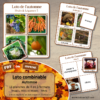 Loto combinable - automne - images photos noms et mots - jeu progressif et à combiner - lecture et observation - discrimination visuelle - fruits et légumes, animaux, objets, vêtements, météo,, fêtes et événements, éléments symboliques saisons, Halloween - PDF à télécharger et à imprimer ou jeu imprimé - Atelier maternelle ou cycle 2 - lexique vocabulaire - lslf