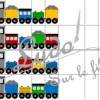 Jeu d'association de couleurs et jeu d'algorithmes sur le thème des trains - Locomotives et wagons - 72 défis de difficultés progressives - algorithmes à compléter - Atelier maternelle et cycle 2 (cp) - Véhicules terrestres - IEF - à télécharger et imprimer - lslf