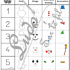 Je lance le dé, je dessine - Kit Noël et Hiver - sapin, cadeaux, sablés, bonhommes en pain d'épices, bonhommes de neige, bonnet, moufle, chaussette de noël, sucre d'orge - dessin et graphisme - constellations dé et chiffre - à télécharger - jeu à imprimer - lslf