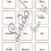 Loto combinable - Parties du corps humain - images noms - jeu progressif et à combiner - lecture et observation - travail de vocabulaire et du langage oral - à télécharger et à imprimer - Atelier maternelle - lslf