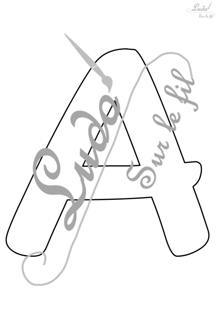 alphabet lettres creuses