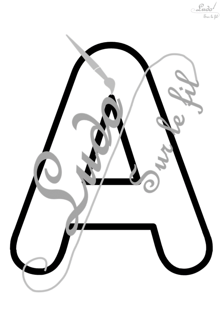 alphabet lettres creuses