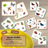 Jeu des doubles - insectes et autres petites bêtes du jardin à télécharger et à imprimer - 5 niveaux progressifs (3 4 5 6 ou 8 images) - Printemps - Dobble - jeu pour travailler la discrimination visuelle, la rapidité l'observation et le lexique / vocabulaires des insectes - animaux - lslf