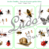 Jeu des doubles - insectes et autres petites bêtes du jardin à télécharger et à imprimer - 5 niveaux progressifs (3 4 5 6 ou 8 images) - Printemps - Dobble - jeu pour travailler la discrimination visuelle, la rapidité l'observation et le lexique / vocabulaires des insectes - animaux - lslf