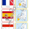 Jeu d'association - Drapeaux, carte, noms des pays d'Europe - Union Européenne, Espace Schengen et Royaume-Uni - Géographie et pays - 32 cartes Drapeaux Europe à associer à 32 cartes et 32 étiquettes Noms - atelier autocorrectif maternelle ou élémentaire - Cycle 1, 2 ou 3 - Cartes avec noms des pays ou sans - discrimination visuelle, observation, lecture de mots, connaissance des drapeaux et pays - à télécharger et à imprimer ou jeu imprimé- lslf