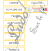 Jeu d'association - Drapeaux, carte, noms des pays d'Europe - Union Européenne, Espace Schengen et Royaume-Uni - Géographie et pays - 32 cartes Drapeaux Europe à associer à 32 cartes et 32 étiquettes Noms - atelier autocorrectif maternelle ou élémentaire - Cycle 1, 2 ou 3 - Cartes avec noms des pays ou sans - discrimination visuelle, observation, lecture de mots, connaissance des drapeaux et pays - à télécharger et à imprimer ou jeu imprimé- lslf