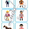 Recto-verso - Figurines Playmobil - Animaux et Bonhommes - 34 cartes recto-verso - type Vice-Versa - jeu progressif - mémoire, observation, rapidité - à télécharger et à imprimer ou jeu imprimé - Atelier Maternelle ou cycle 2 - lslf