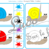 Jeu de cartes à pince sur les couleurs et les animaux de la forêt - 78 cartes réparties en 6 niveaux de difficulté - progressif - 1, 2, 3 couleurs - Animal et couleur ou deux animaux différents - Autocorrection au dos - Atelier préscolaire et maternelle autonome - Document PDF à télécharger et imprimer ou jeu imprimé - Motricité fine et pince Pouce-Index avec pinces à linge - ludique - lslf