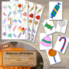 Chasse aux 100 bonbons - Jeu à télécharger et à imprimer - Couleurs et noir et blanc à colorier - chasse géante intérieure ou extérieure - Bonbons, gourmandises - Parfait pour Halloween - Observation, discrimination visuelle, patience, connaissance des chiffres de 1 à 100 - recherche - couleurs - Format PDF - lslf