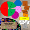 Outils pour appréhender et manipuler autour des fractions - familiarisation et manipulation - Fractions en cercle et en bande - de l'unité au dixième - Version Fractions, Nombres décimaux et Noms de la fraction - Pour ateliers mathématiques en cycle 3 et 4 - Jeu format à télécharger et à imprimer - équivalence entre fractions - calcul avec fractions - Format PDF - lslf