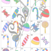 Chasse aux 100 bonbons - Jeu à télécharger et à imprimer - Couleurs et noir et blanc à colorier - chasse géante intérieure ou extérieure - Bonbons, gourmandises - Parfait pour Halloween - Observation, discrimination visuelle, patience, connaissance des chiffres de 1 à 100 - recherche - couleurs - Format PDF - lslf