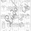 Chasse aux 100 cadeaux - Jeu à télécharger et à imprimer - Couleurs et noir et blanc à colorier - chasse géante intérieure ou extérieure - Parfait pour Noël et anniversaire - Observation, discrimination visuelle, patience, connaissance des chiffres de 1 à 100 - recherche - couleurs - Format PDF - lslf