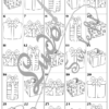 Chasse aux 100 cadeaux - Jeu à télécharger et à imprimer - Couleurs et noir et blanc à colorier - chasse géante intérieure ou extérieure - Parfait pour Noël et anniversaire - Observation, discrimination visuelle, patience, connaissance des chiffres de 1 à 100 - recherche - couleurs - Format PDF - lslf