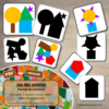 Jeu des ombres - Formes et Couleurs - Vocabulaire et lexique - cartes à associer aux ombres - à télécharger et à imprimer ou jeu imprimé - atelier autocorrectif et autonome maternelle - discrimination visuelle et observation - géométrie - lslf