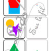 Jeu de la loupe - Miniatures - Formes et couleurs - cartes à associer aux miniatures - format PDF à télécharger et à imprimer ou jeu imprimé - atelier autocorrectif et autonome maternelle - observation, discrimination visuelle, utilisation de la loupe, vocabulaire - autocorrection non-lecteurs - lslf