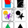 Jeu des ombres - Formes et Couleurs - Vocabulaire et lexique - cartes à associer aux ombres - à télécharger et à imprimer ou jeu imprimé - atelier autocorrectif et autonome maternelle - discrimination visuelle et observation - géométrie - lslf