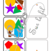 Jeu de la loupe - Miniatures - Formes et couleurs - cartes à associer aux miniatures - format PDF à télécharger et à imprimer ou jeu imprimé - atelier autocorrectif et autonome maternelle - observation, discrimination visuelle, utilisation de la loupe, vocabulaire - autocorrection non-lecteurs - lslf