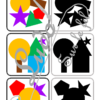 Jeu des ombres - Formes et Couleurs - Vocabulaire et lexique - cartes à associer aux ombres - à télécharger et à imprimer ou jeu imprimé - atelier autocorrectif et autonome maternelle - discrimination visuelle et observation - géométrie - lslf