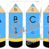 Jeu d'association différentes graphies des lettres - Crayons - pour la rentrée scolaire ou thème sur l'école - Ecritures majuscule et minuscule script et minuscule cursif - Ordre alphabétique - Alphabet - Atelier autonome maternelle - IEF - PDF à télécharger et imprimer ou jeu imprimé - version cartes facile à découper - Puzzles Haut, milieu et bas - Français - lslf
