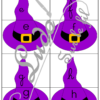 Jeu d'association différentes graphies des lettres - Les lettres de la sorcière - Chapeaux pour thème sur Halloween - Ecritures majuscule et minuscule script et minuscule cursif - Ordre alphabétique - Alphabet - Atelier autonome maternelle - IEF - PDF à télécharger et imprimer ou jeu imprimé - version cartes facile à découper - Puzzles Haut, milieu et bas - Français - lslf