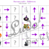 Suis les parcours codés - Halloween - Fête, peur, bonbons, citrouilles, monstres - codage, repérage et vocabulaire spatial - jeu et atelier autonome et autocorrectif Maternelle (Cycle 1) et Primaire (Cycle 2) - Niveaux et difficulté progressifs - PDF à télécharger et à imprimer ou jeu imprimé - difficulté progressive et solutions - lslf