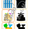 Jeu des ombres - été, plage et vacances - Objets, vêtements, sports nautiques, animaux marins, jouets de sable, piscine, glaces, aliments... - Vocabulaire, lexique - cartes à associer aux ombres - document PDF à télécharger et à imprimer ou jeu imprimé - atelier autocorrectif et autonome maternelle - lslf