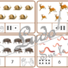 Jeu de cartes à pince de dénombrement de 1 à 15 - Thème Animaux de la forêt et des campagnes - 30 cartes autocorrectives avec différentes représentations des nombres - constellations du dé, chiffres, doigts de la main, mélangé - compter de 1 à 15 - 120 cartes réparties en 4 niveaux de difficulté - progressif - Autocorrection au dos - Atelier autonome maternelle ou élémentaire - Cycles 1 et 2 - Document PDF à télécharger et imprimer ou jeu imprimé - Motricité fine et pince Pouce-Index avec pinces à linge - ludique - Thème automne, nature, bois - lslf