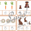 Jeu de cartes à pince de dénombrement de 1 à 15 - Thème Pâques et Chocolat - 30 cartes autocorrectives avec différentes représentations des nombres - constellations du dé, chiffres, doigts de la main, mélangé - compter de 1 à 15 - 120 cartes réparties en 4 niveaux de difficulté - progressif - Autocorrection au dos - Atelier autonome maternelle ou élémentaire - Cycles 1 et 2 - Document PDF à télécharger et imprimer ou jeu imprimé - Motricité fine et pince Pouce-Index avec pinces à linge - ludique - Thème Pâques, printemps, chocolat, animaux, gourmandises - lslf