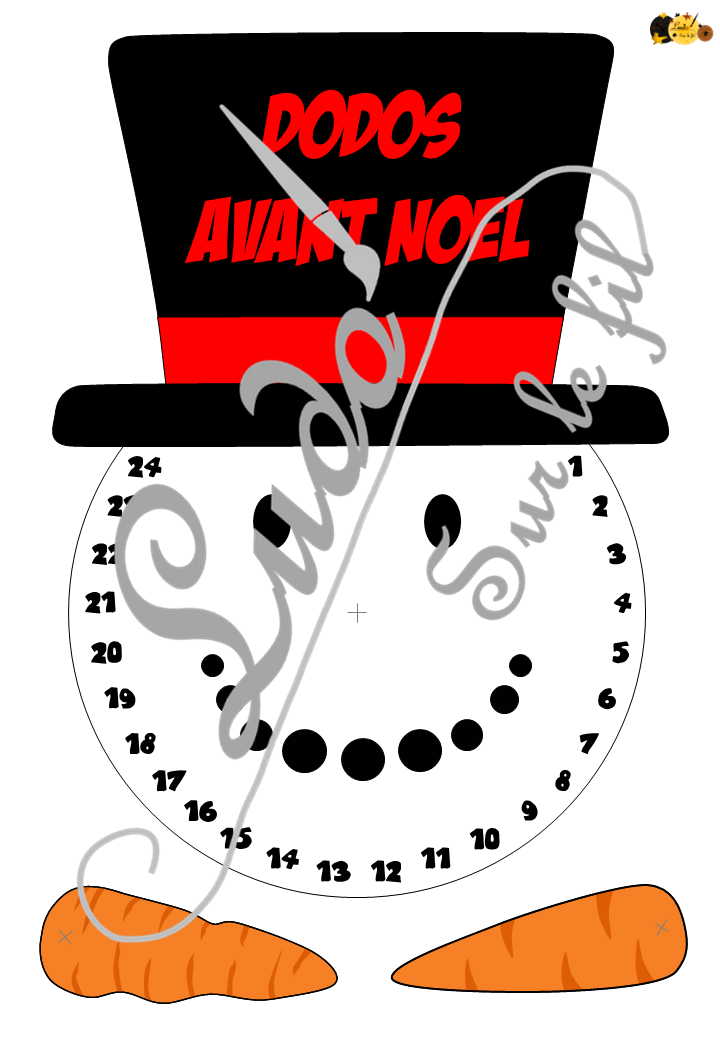 Décompte de l'avent Bonhomme de neige et son nez Carotte - Bricolage rigolo - Calendrier de l'avent pour patienter jusqu'à Noël - Plusieurs versions - Chapeaux différentes ou bonnet de Noël - Messages Dodos, jours, sans ou en anglais - Nombres dans un sens et dans l'autre - Carottes tordues ou droites - Thème Noël, Avent, Hiver, Neige - Document PDF à imprimer et à télécharger gratuitement - Printable Gratuit - Bricolage, Arts visuels maternelle ou élémentaire - Cycle 1, 2 ou 3 - à télécharger et à imprimer - lslf